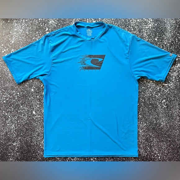 O'Neill S/S Blue Skins 6 oz 50+ UV Sun Protection Beach Rashguard Shirt 2XL - Picture 1 of 4